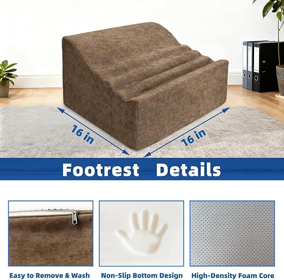 Foot Rest for Under Desk at Work, Non-Slip Office Foot Stool