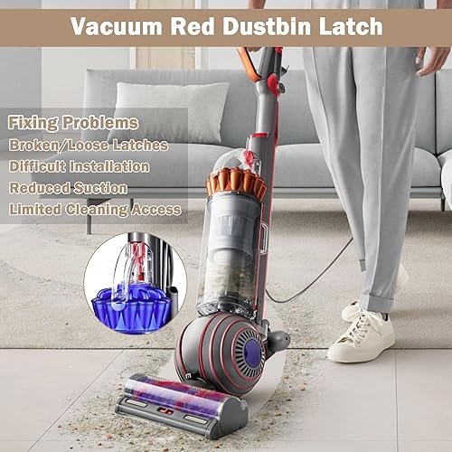 Miniatura 2 de Nuevo botón de la aspiradora liberación rojo clip y pestillo reemplazo para Dyson Cyclone DC41 DC43 DC65