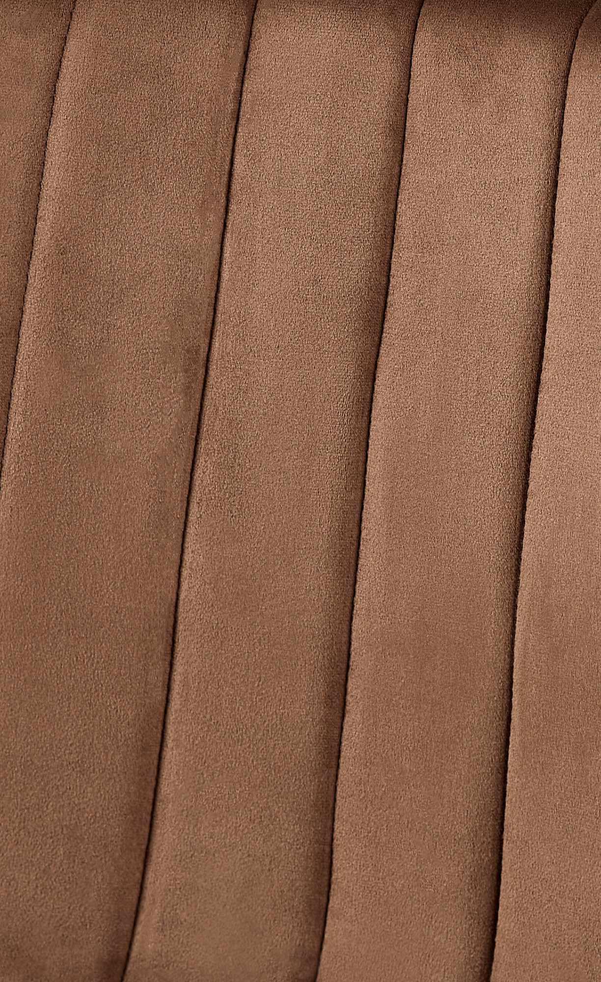 CLP Esszimmerstuhl gepolstert Dijon, mit Ziernähten & Bodenschonern, bequemer Polsterstuhl für Esszimmer & Küche, belastbar bis 150 kg Farbe braun Material Samt