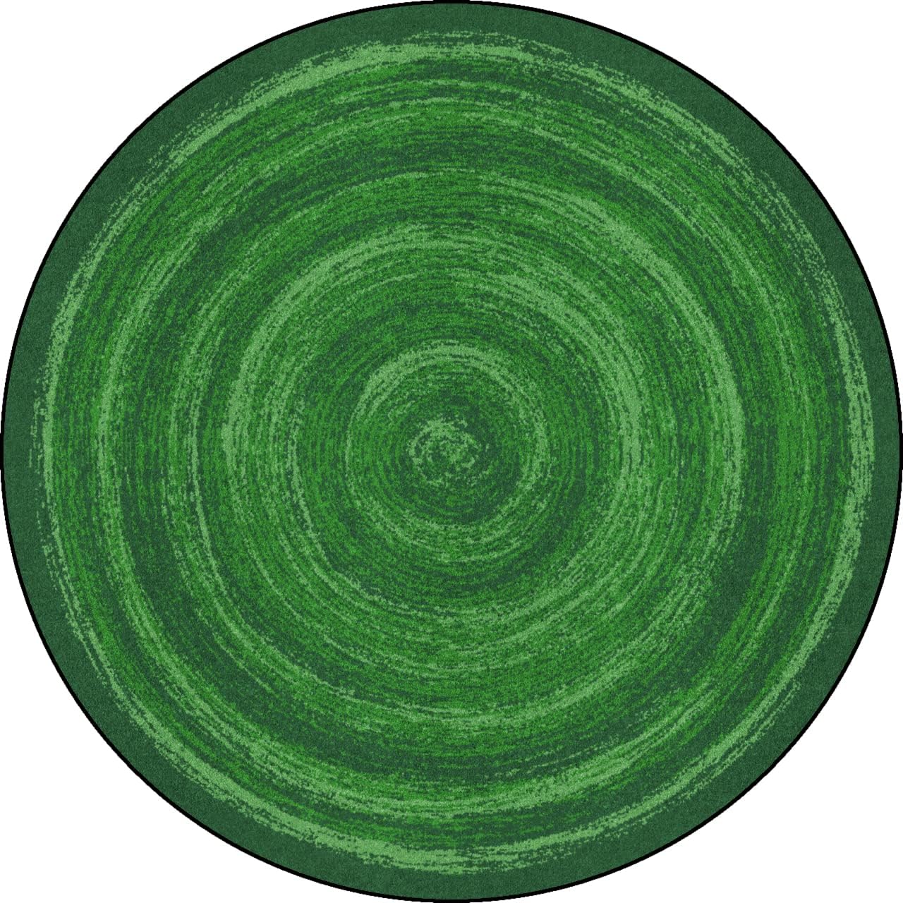 Joy Carpets Feeling Fun 5'4" x 7'8" Oval Area Rug in Color Green