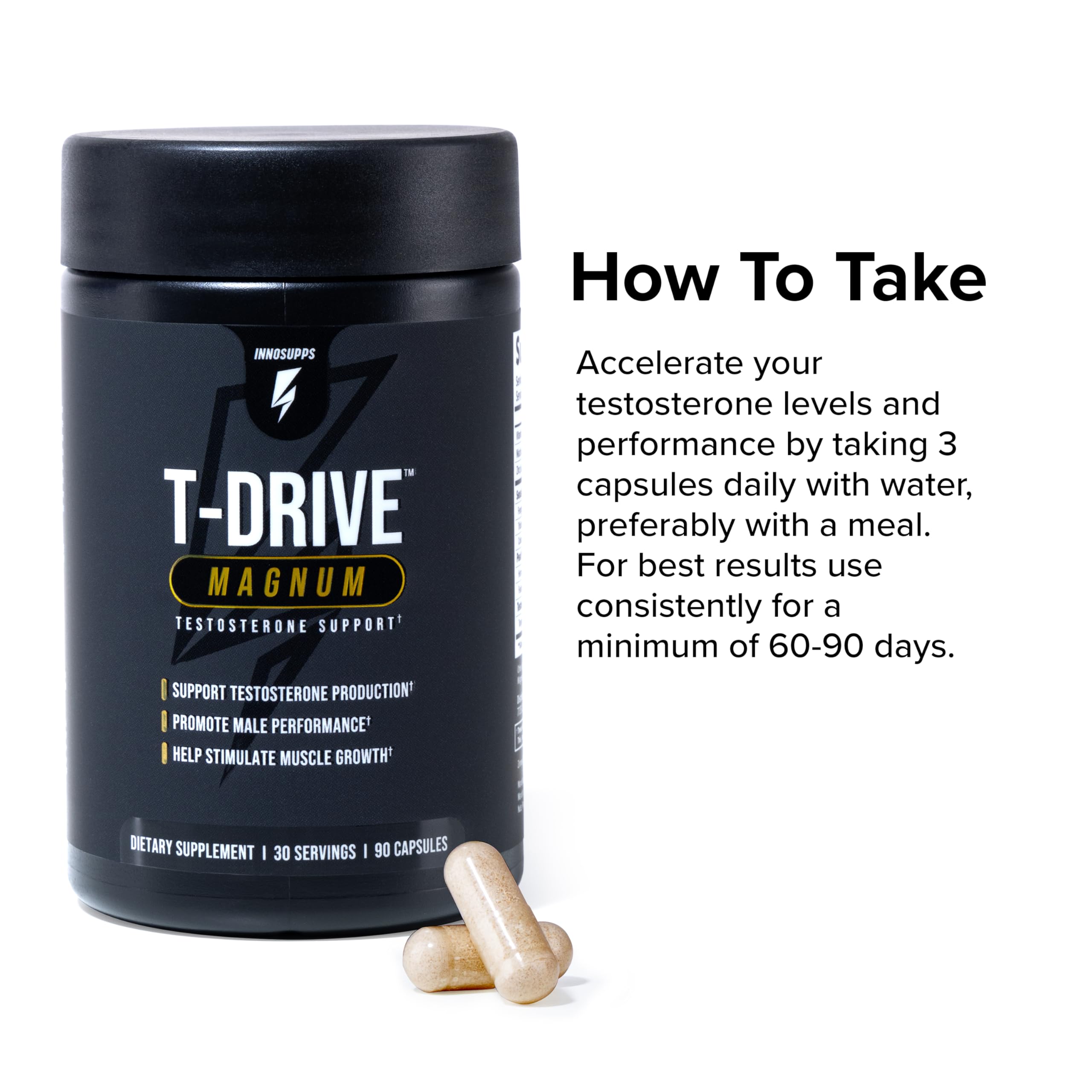 InnoSupps T-Drive Magnum Testosterone Booster & Muscle Builder, 30 Servings — Amazon image 5