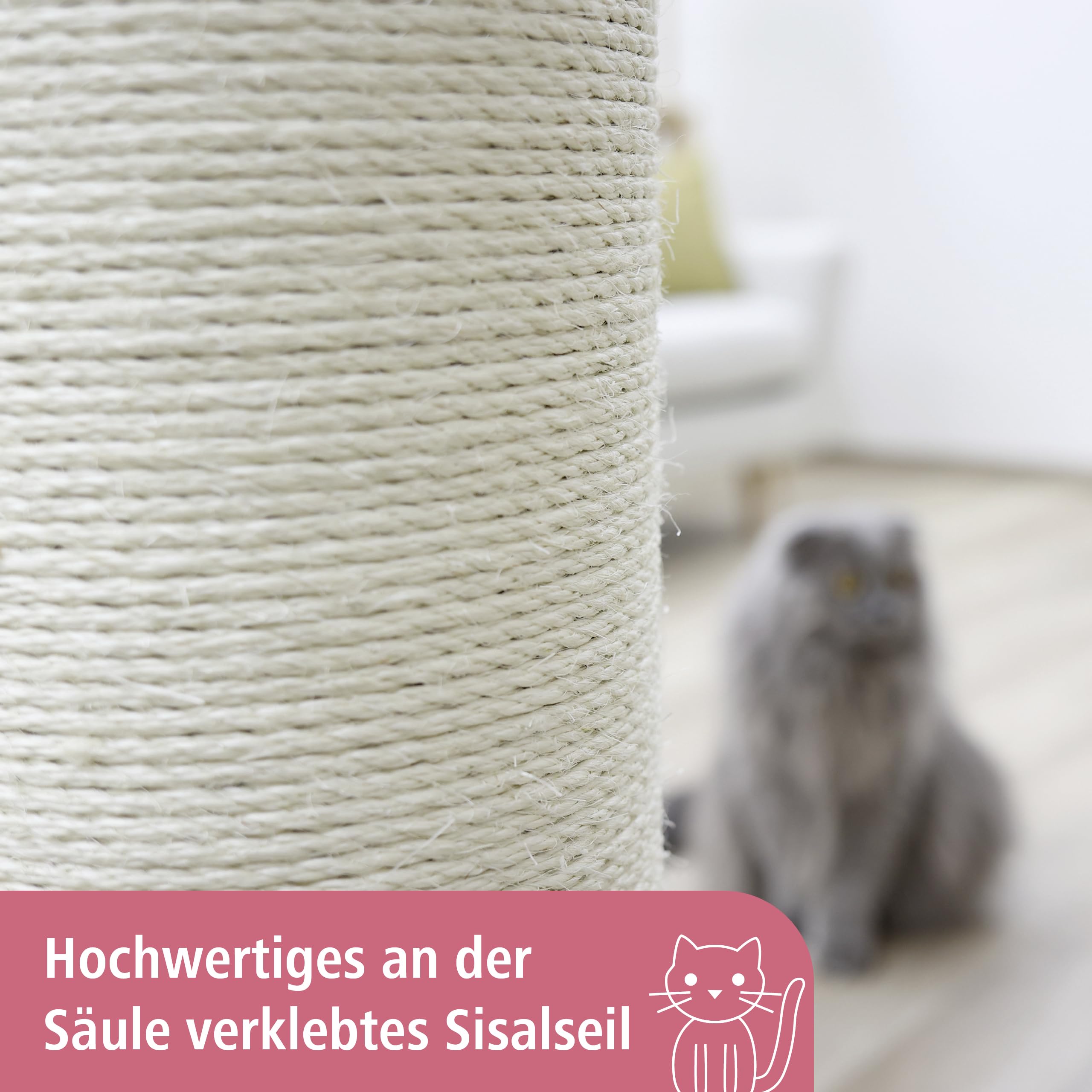 Kerbl 82502 Katzen Kratzbaum Opal Ultra zum Kratzen und Klettern, Höhe 80 cm