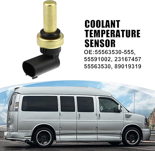 Miniatura 2 de X AUTOHAUX 55563530-555 55591002 Sensor de temperatura del refrigerante del motor Remitente de temperatura con junta para Chevrolet Express 2010-2014