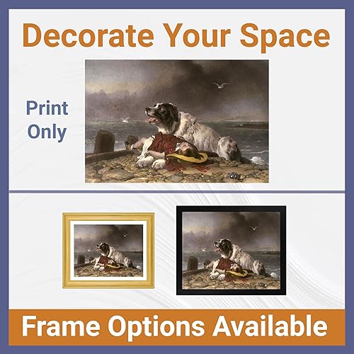 Miniatura 3 de Lost Cabin Saved por Edwin Henry Landseer  Impresión sin marco  Reproducción de pinturas de obras de arte finas  Póster enmarcado de decoración de