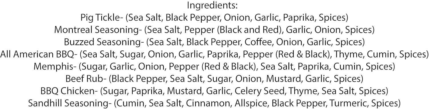 BBQ Rub and Spices Gift Set of 8 ~ Gift Set by High Plains Spice Company ~ Gourmet Meat and Veggie Spice Blends & Rubs For Beef, Chicken, Veggies & All Recipes ~ Spice Blends Handcrafted In Colorado