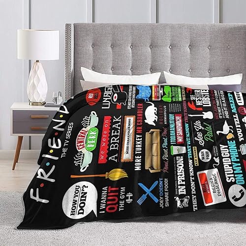 Miniatura 4 de Manta de franela de forro polar ligera de la serie de televisión clásica, súper suave y acogedora, regalos para mujeres y hombres, decoración del