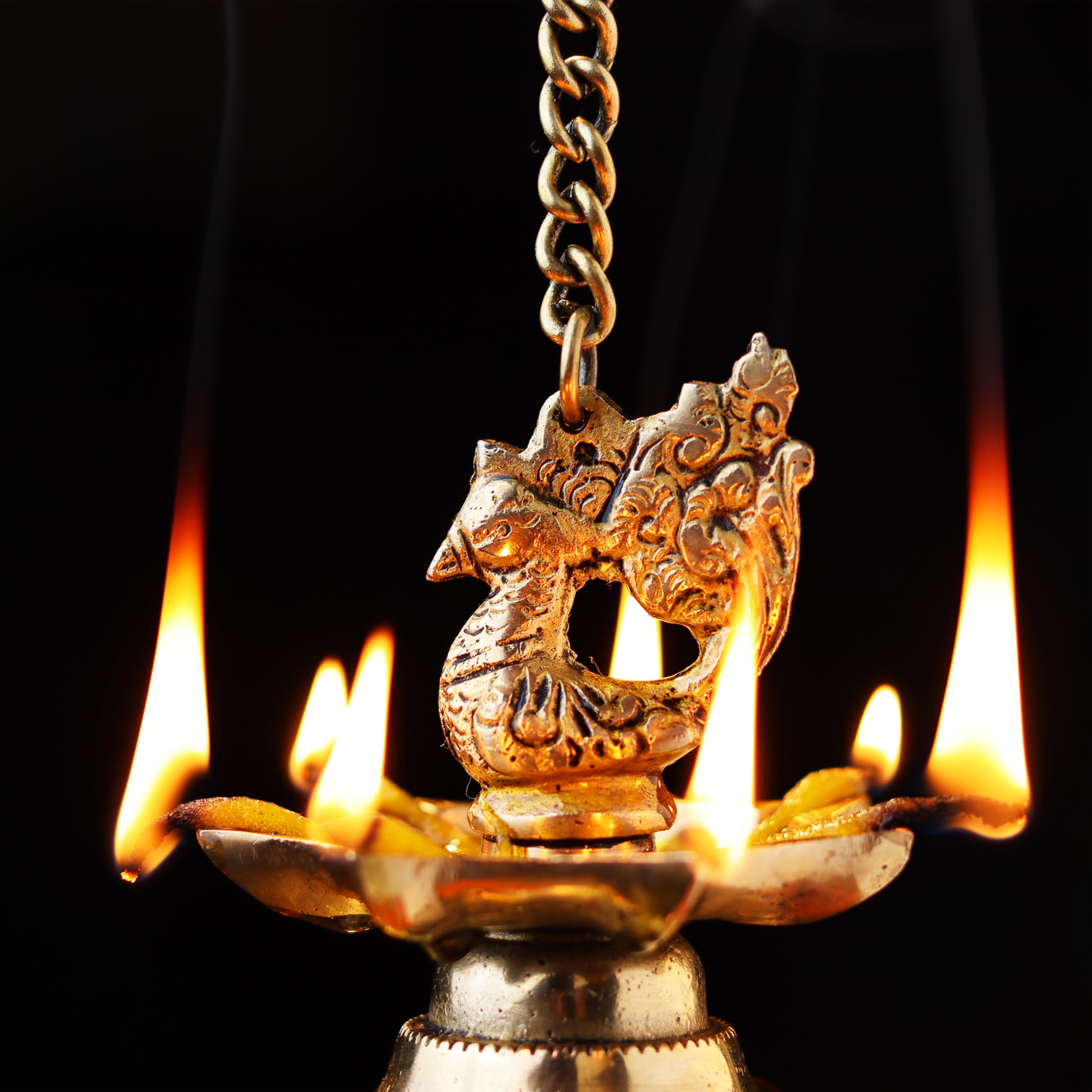 Antico Diya In Ottone A Forma Di Pappagallo Per Puja E Home Decor – Lampada Decorativa Tradizionale