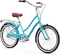 Vista 11 de sixthreezero EVRYjourney Bicicleta Cruiser de Playa para Mujeres, Bicicleta Híbrida de Turismo con Cuadro de Paso Bajo