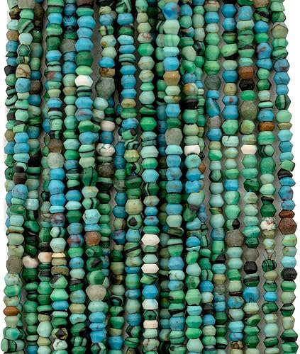 Miniatura 4 de TheBeadChest Aqua Tiny Turquoise Stone Saucer Beads 0.079 in Afganistán Blue Gemstone 14 pulgadas