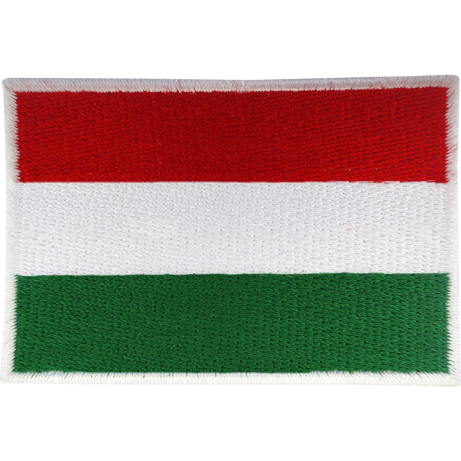 Ellu Red Hungary Flag Patch Iron On Badge/Sew On Hungarian Flag Embroide Applique