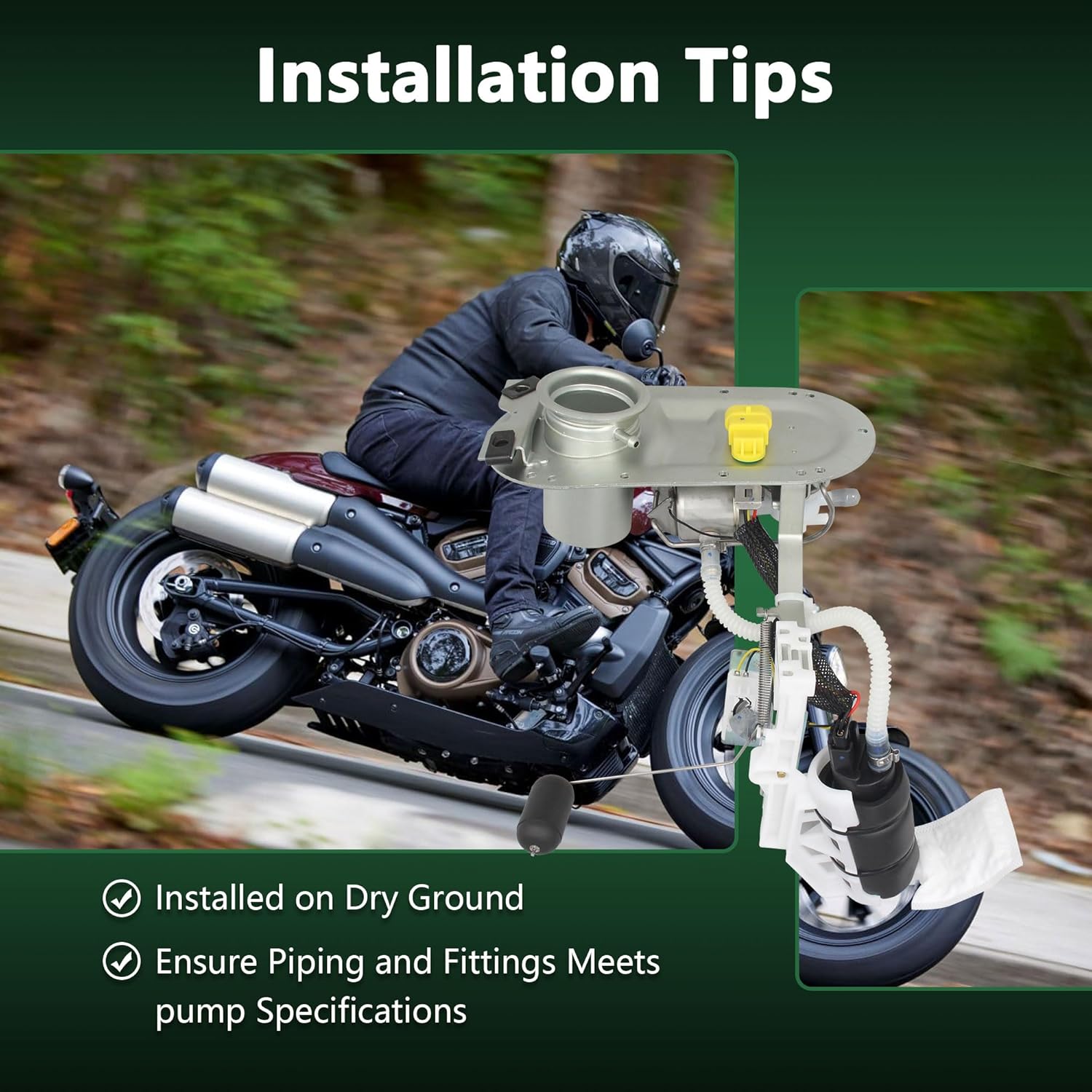 Fuel Pump Assembly with Tank Seal for Harley Davidson 2006-2007 Electra Glide All Models/Road Glide FLTR FLTRI/Road King FLHR FLHPI/Street Glide FLHX Replaces OE# 75126-06A