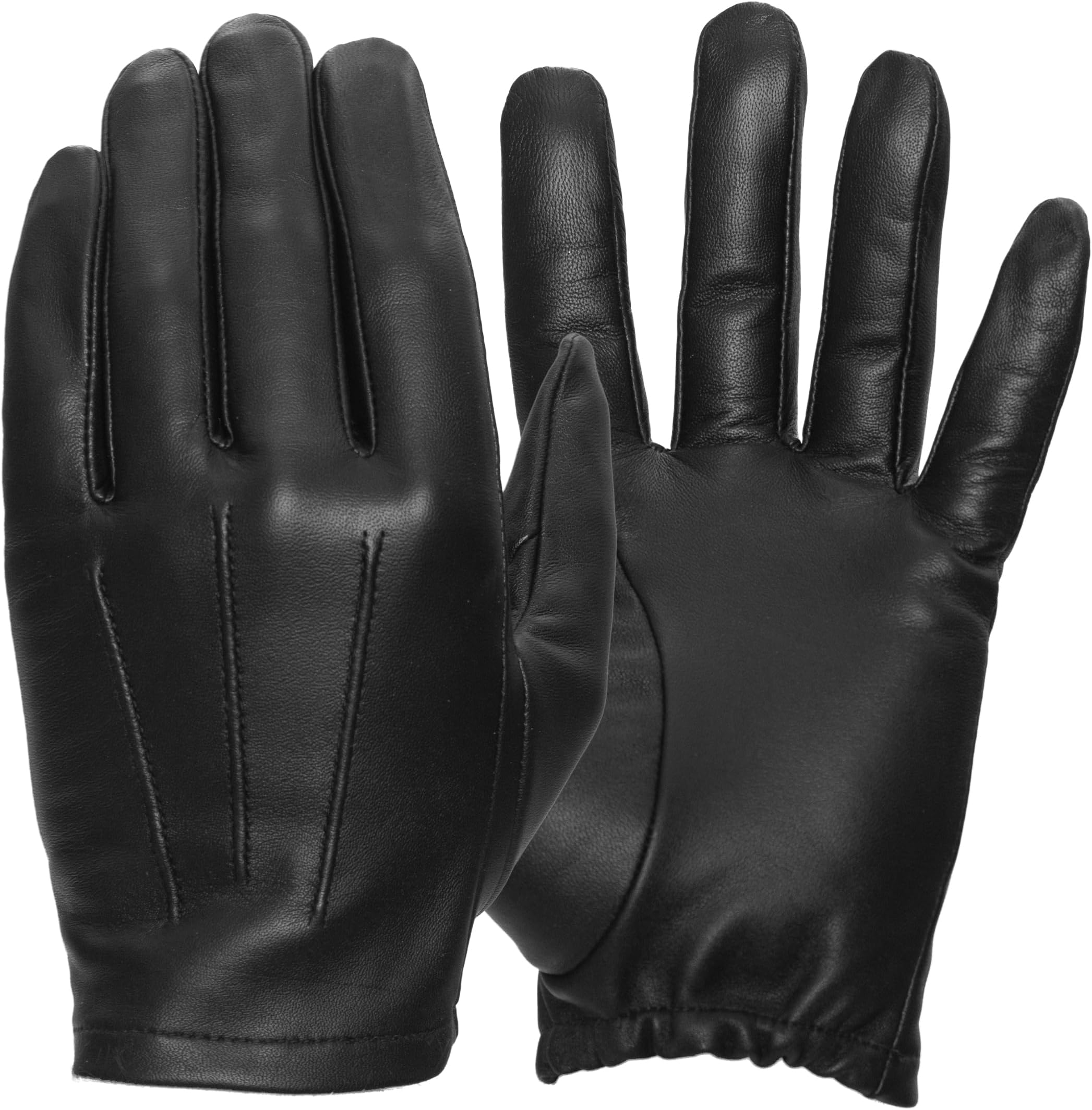 Tough Gloves Patrol Touchscreen Ultra Thin .45mm Cabretta Leather Gloves TD302C, Black Size 8