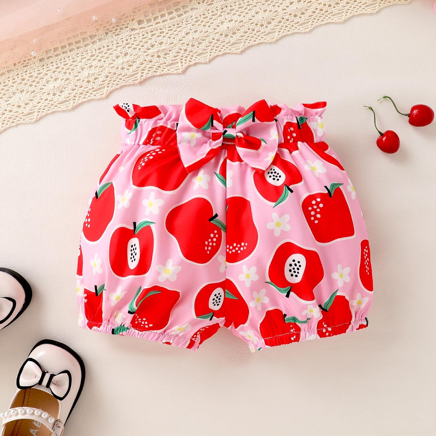 Happy Town Toddler Baby Girl Two Sweet 2nd Birthday Outfits Shorts Set Bowknot 2T Shirts Summer Clothes with Headband - Image 5