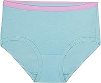 Vista 2 de Fruit of the Loom - Paquete múltiple de pantalones interiores de algodón sin etiqueta para niñas