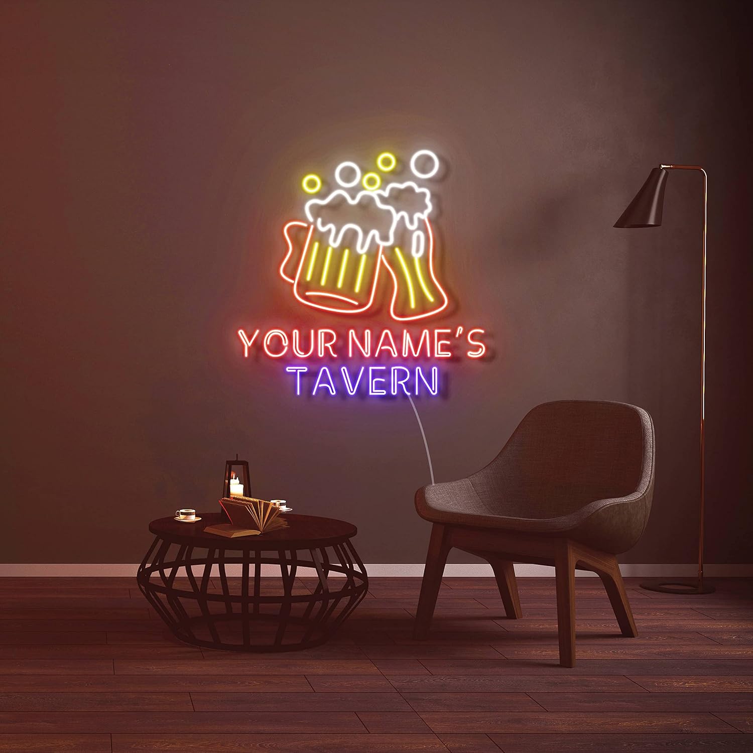 ADVPRO Tavern Bar Beer Personalized Ultra-Bright LED Neon Sign - Multi-Color 8 - st16s54-fn-p0036-tm-m8