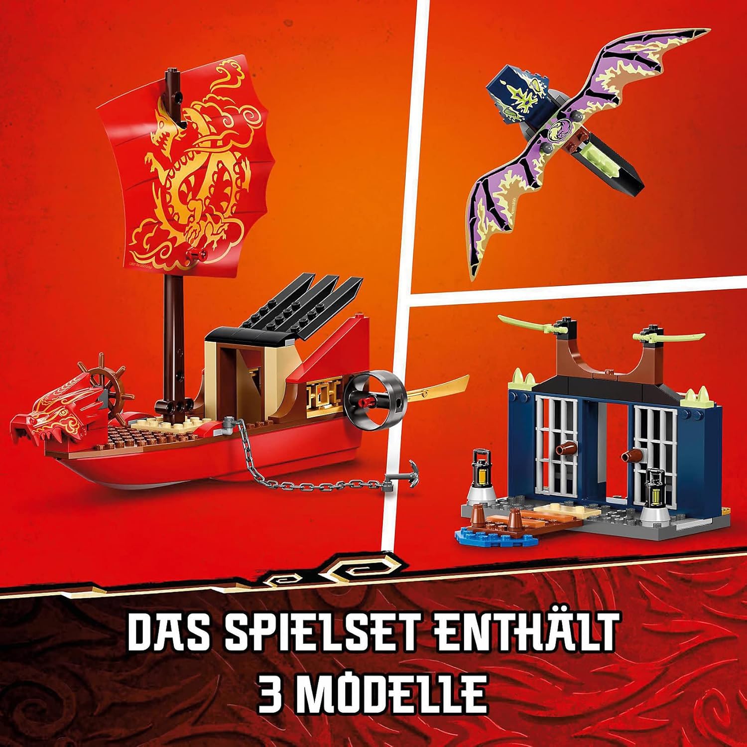 LEGO Ninjago - Battle of the Sky Medium Battleship Bounty 71749 Toy Ninja Ninja - Picture 5 of 9