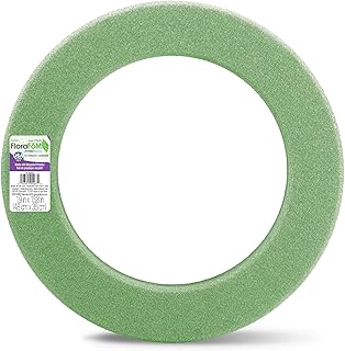 FloraCraft FloraFōM Wreath 1.9 Inch x 13.8 Inch Green