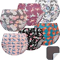 Vista 1 de EZ Moms Paquete de 6 pantalones de plástico para niños pequeños, fundas de pañales de tela, suaves, reutilizables, portátiles, pantalones de goma