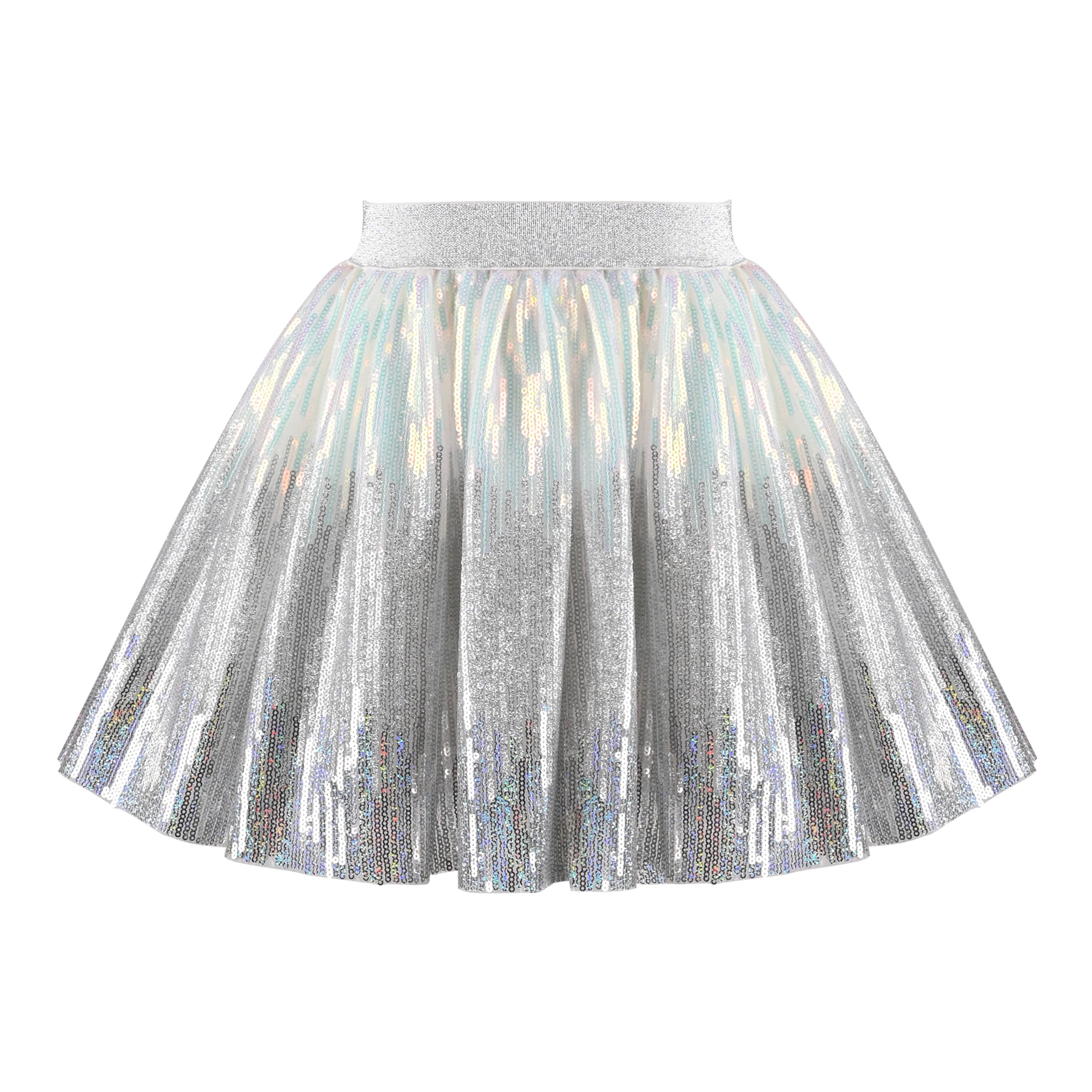 Sunny Fashion Girls Skirt Purple Mermaid Sparkly Sequin Tutu Party Ballet Dance