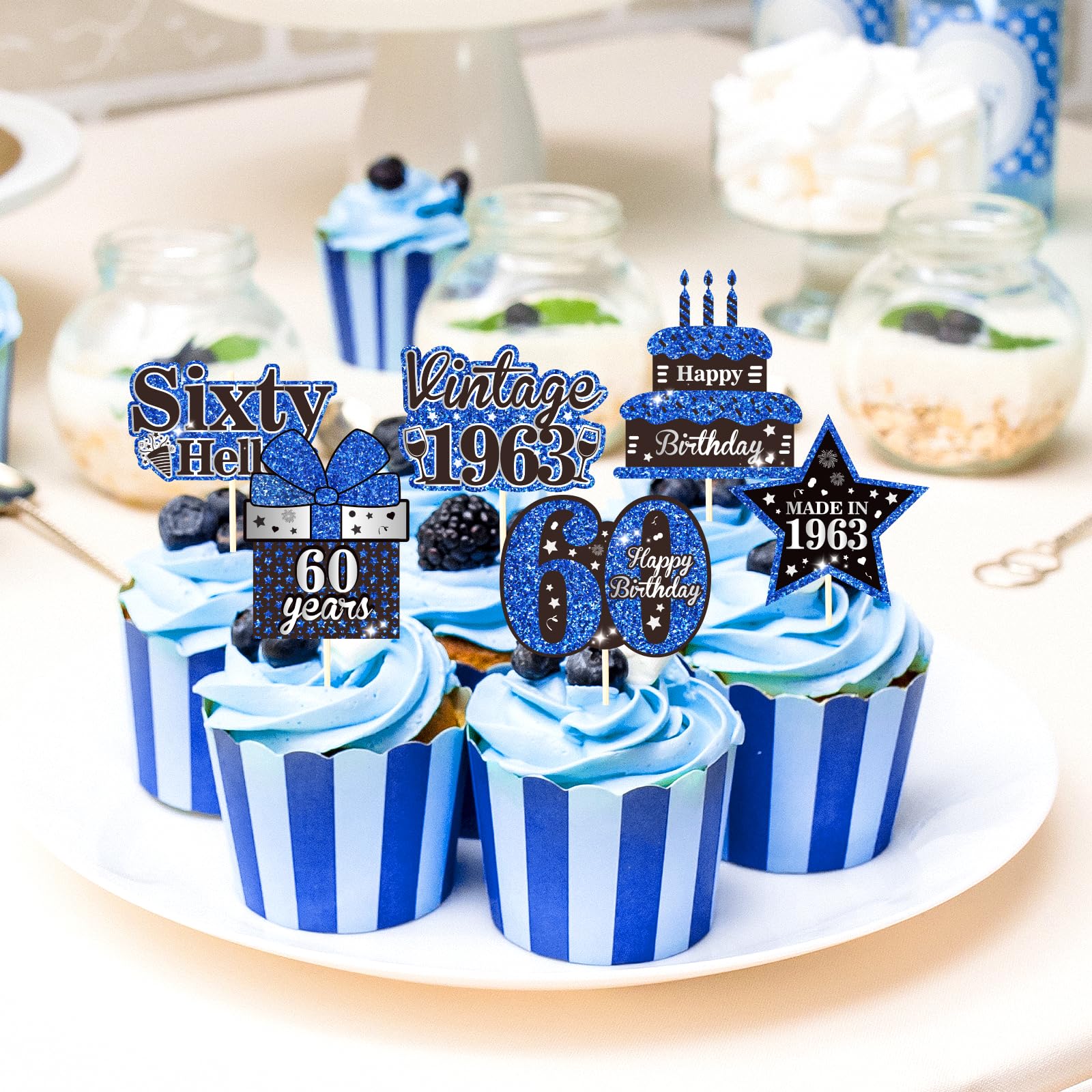 30 Stück Vintage 1963 Cupcake Topper – Lustige Deko Für 60. Geburtstag & Jubiläen