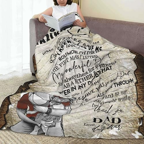 Miniatura 8 de Regalos para papá de hija, hijo, día del padre, manta de franela de forro polar para cama, silla, sofá, decoración del hogar, 80 x 60 pulgadas