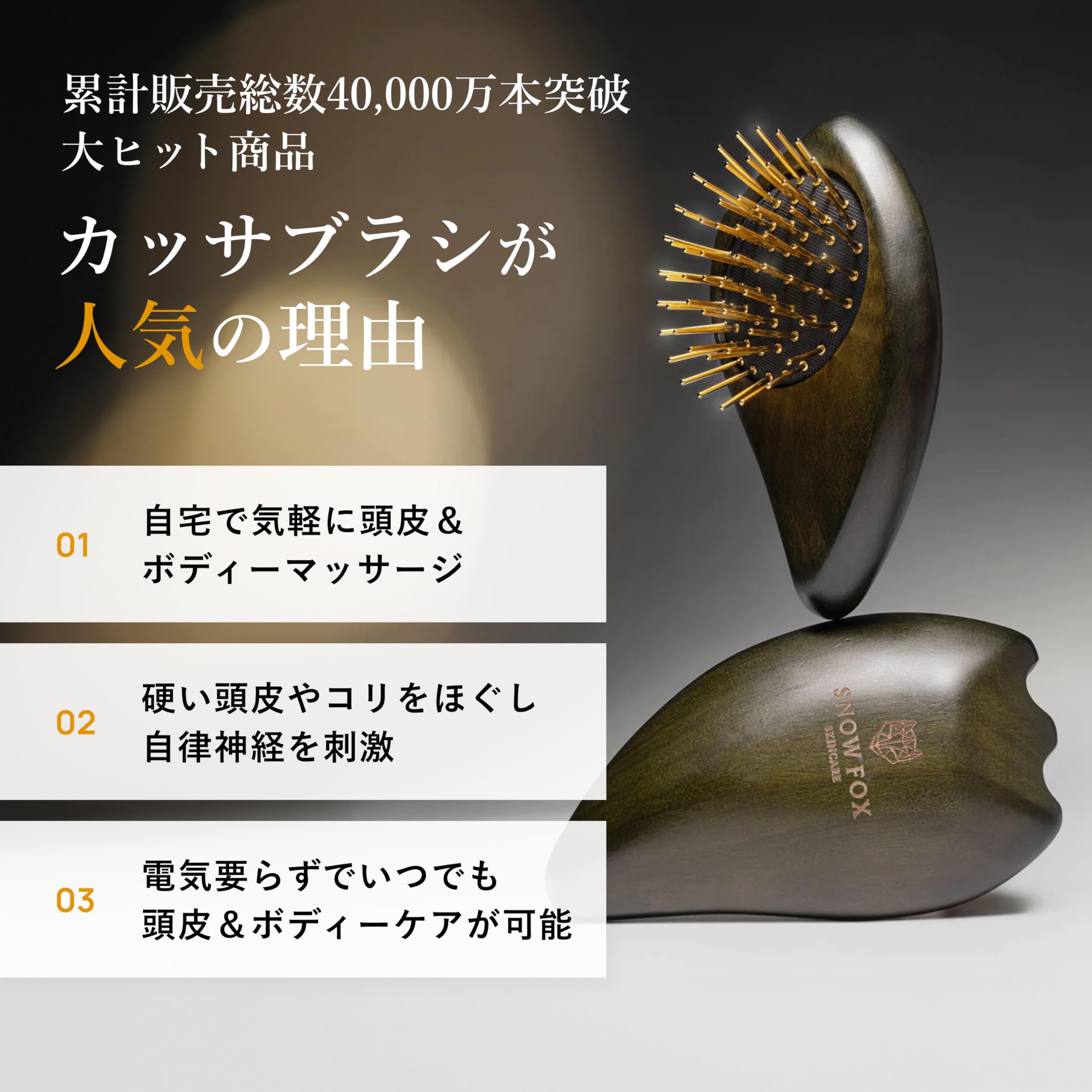 Amazon.co.jp: スノーフォックス プレミアム FOXカッサ ヘアブラシ