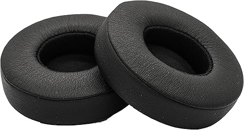 Accessory House Replacement Ear Pads for Beats Solo 2 wired and Solo 2 Solo 3 wireless Headphones With Exclusive AHG Adhesive Tape (BLACK)