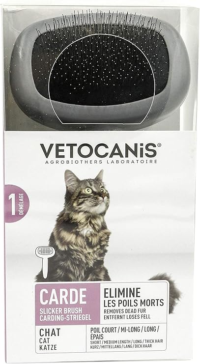 Vetocanis Carding Brush For Small Cats Gray 0 1179 Kg Pet Supplies Amazon Com