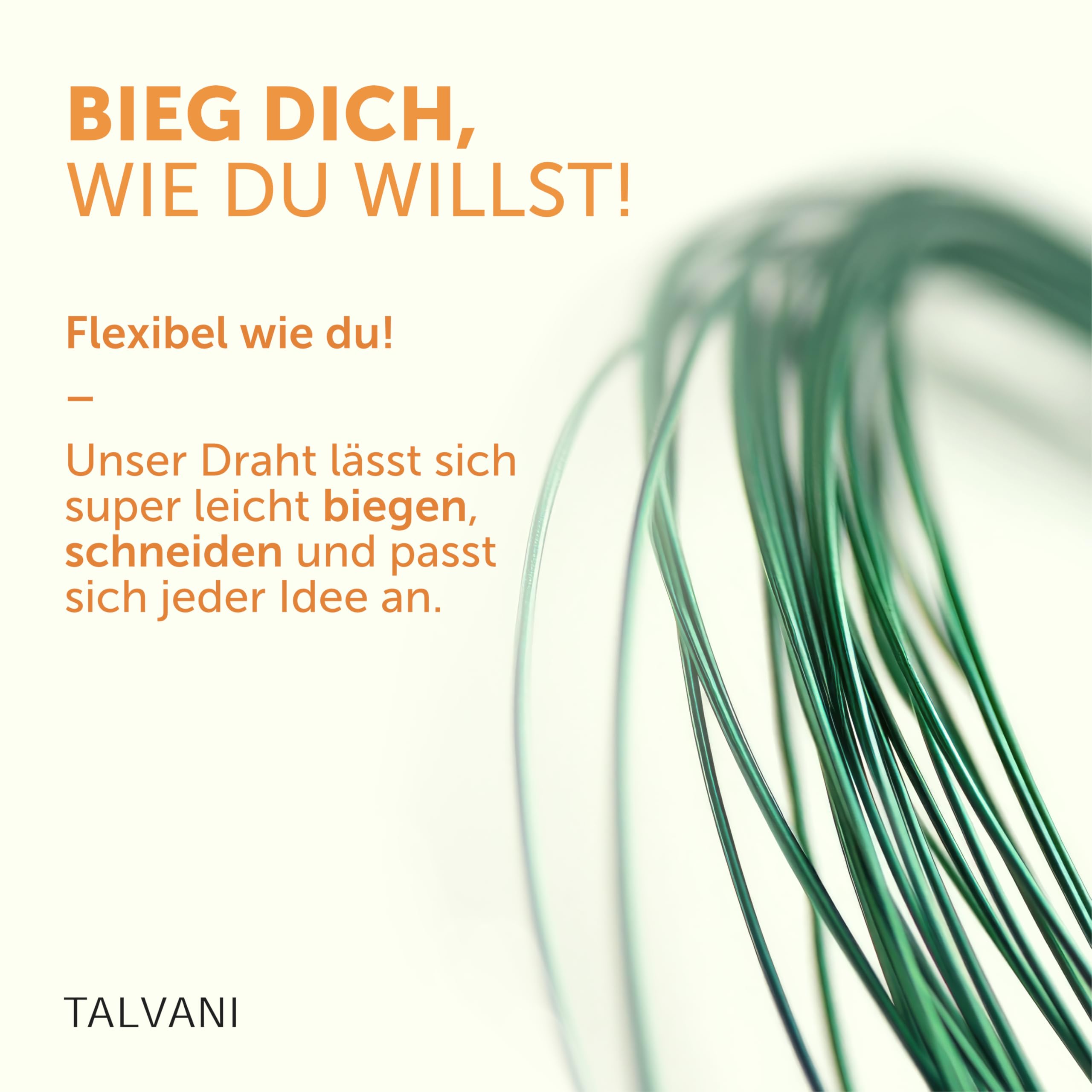 Blumendraht Grün, 100m x 0,35mm, Bindedraht für Garten, Floristik und DIY-Projekte, Stabil und Flexibel - 3 Stück Myrthendraht (Packung mit 4)