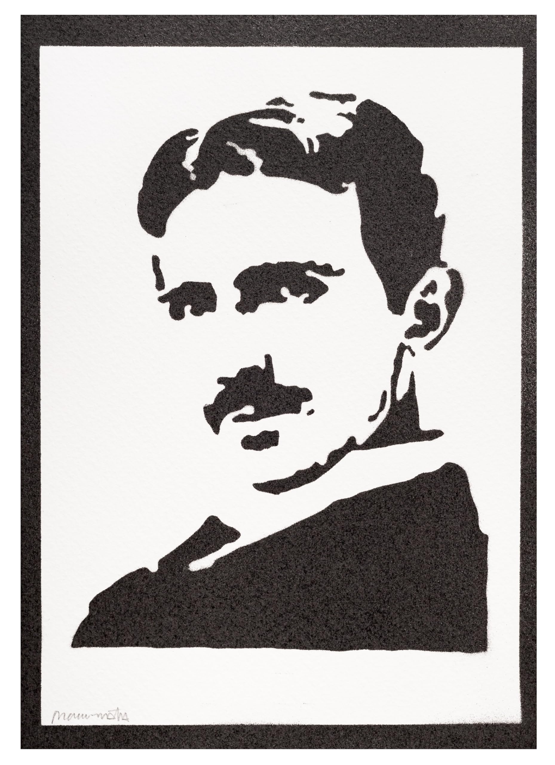 Autentici Graffiti Fatti a Mano Nikola Tesla Handmade Poster Quadro Moderno Soggiorno Decorazione Parete Regalo Uomo e Donna