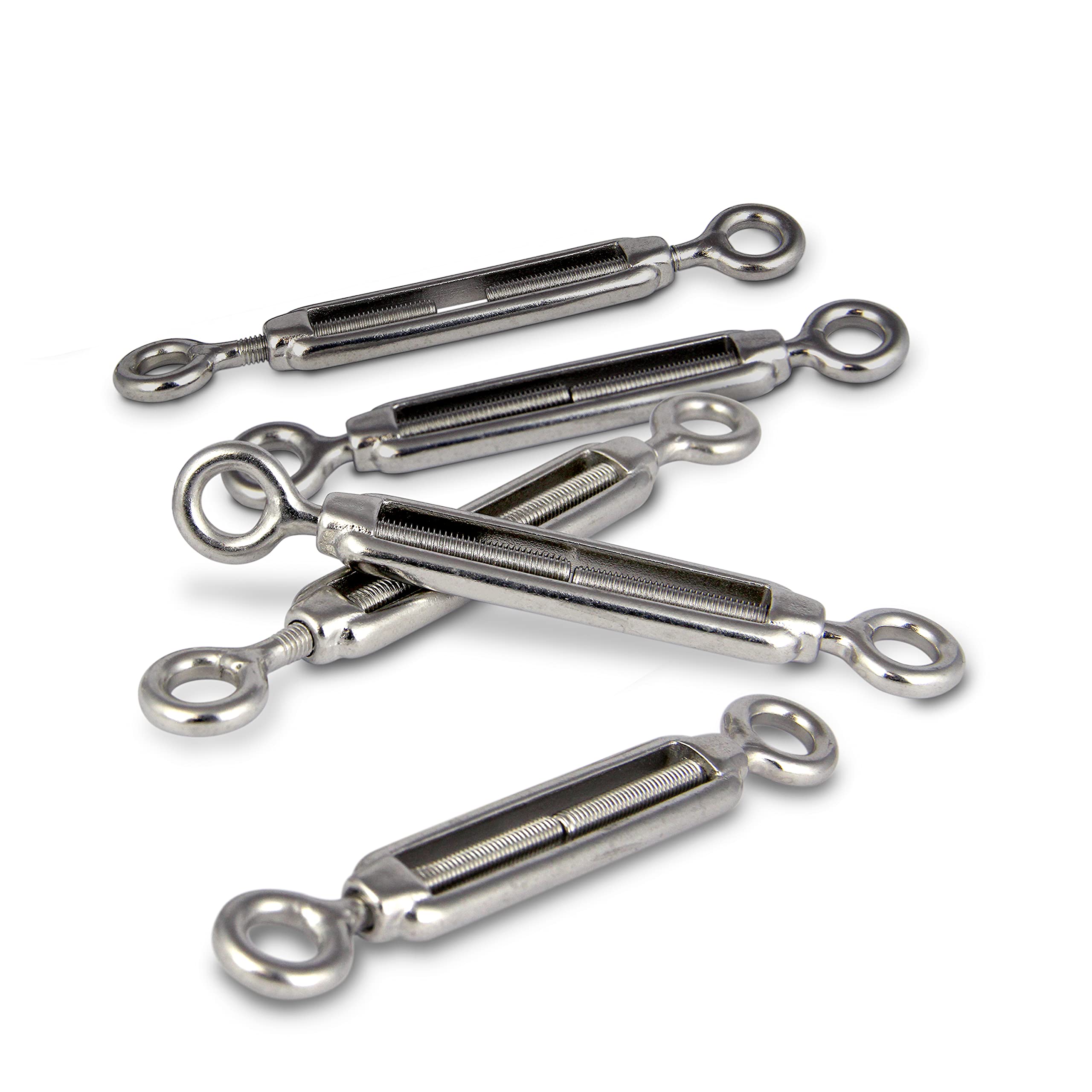 PROTECH 10 Stück Drahtspanner M12 Öse und Öse Edelstahl V4A Seilspanner Auge und Auge Spannhaken Spannschloss Spannschraube Spanner Drahtseil