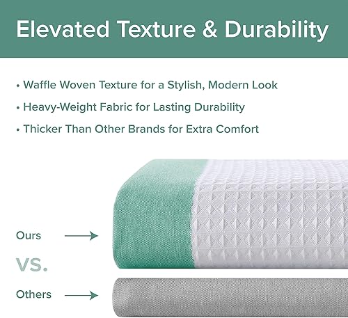 Miniatura 5 de Cortina Madison Park Spa de ducha, con tejido de microfibra maciza, con tratamiento repelente al agua 3M Scotchgard, gofrado, moderna, decoración