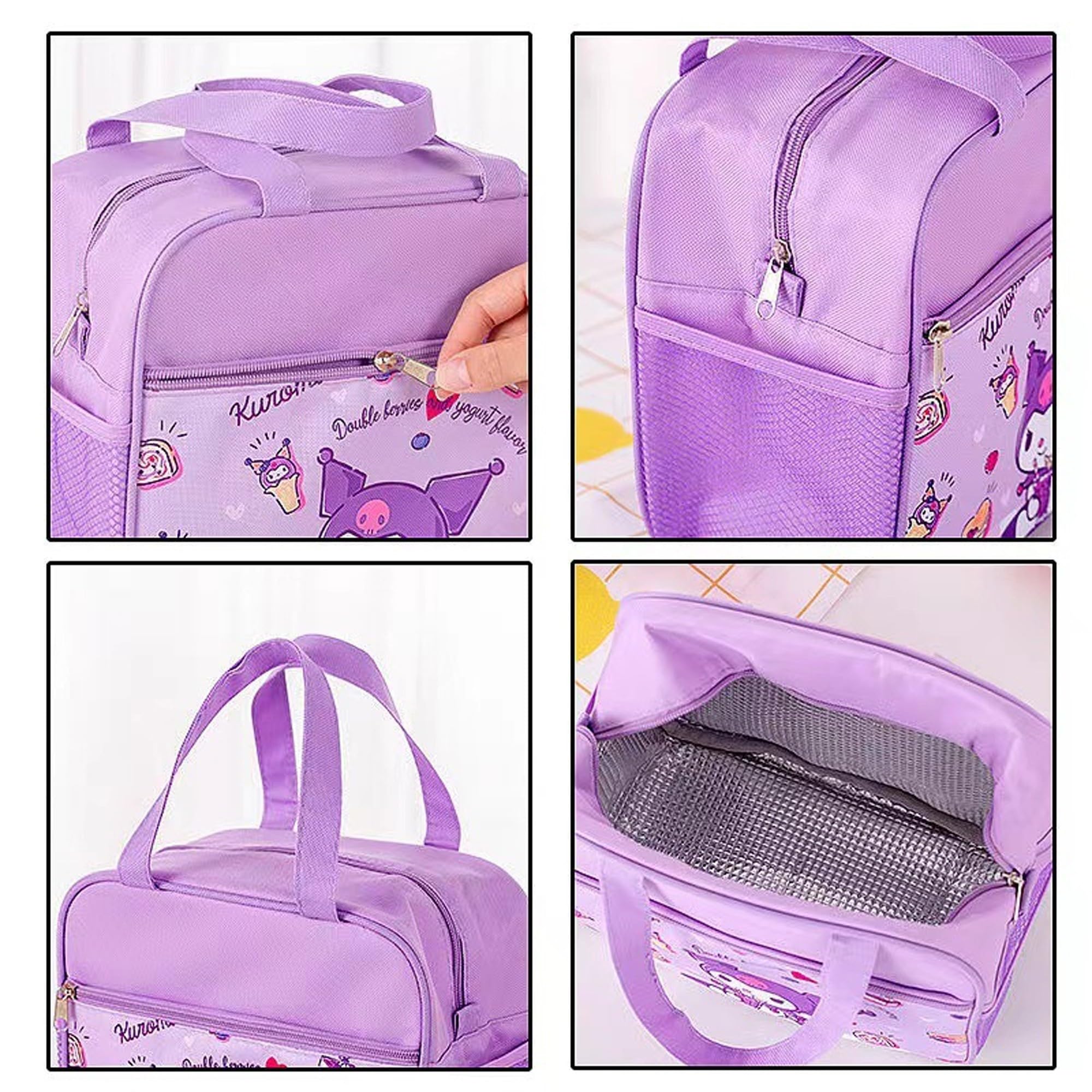Anime Cinnamoroll Lunch Bag - Large Capacity Leakproof Tote For Work Or School - Oxford Cloth With Insulated Lining - Blue - View #7