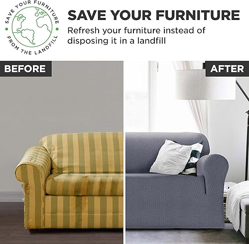 Vista 107 de Zenna Home Simply Fit - Funda elástica para sofá (1 pieza), color crudo