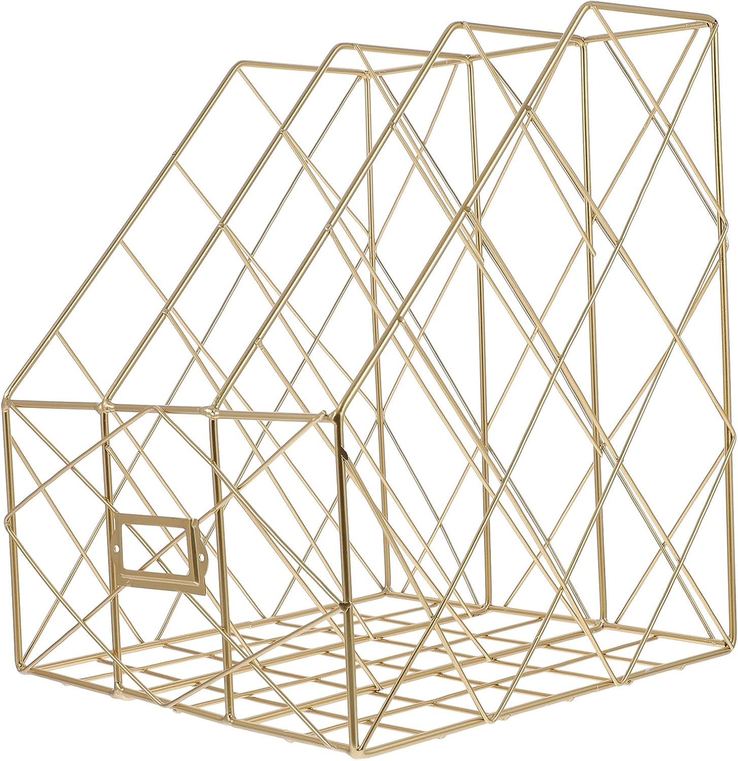 Three-Tiered Iron Desktop Rack Office Storage Shelf Vertical File Organizer for Desk Document Holder Home and Office Use