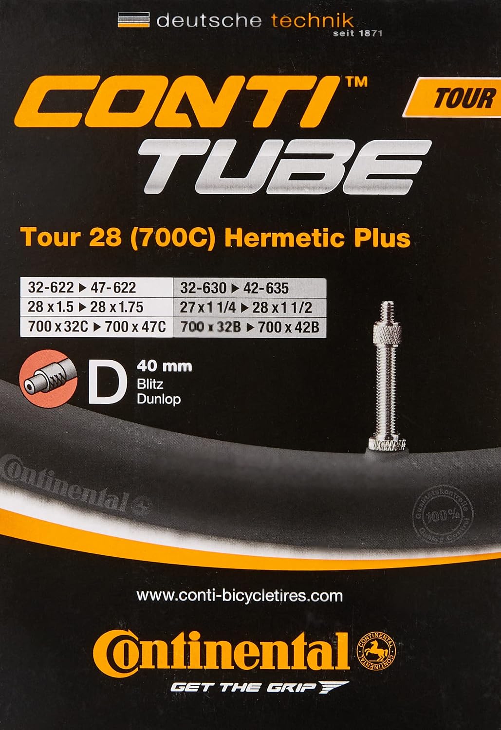 Continental Tour 28 Hermetic Plus Bicycle Inner Tube