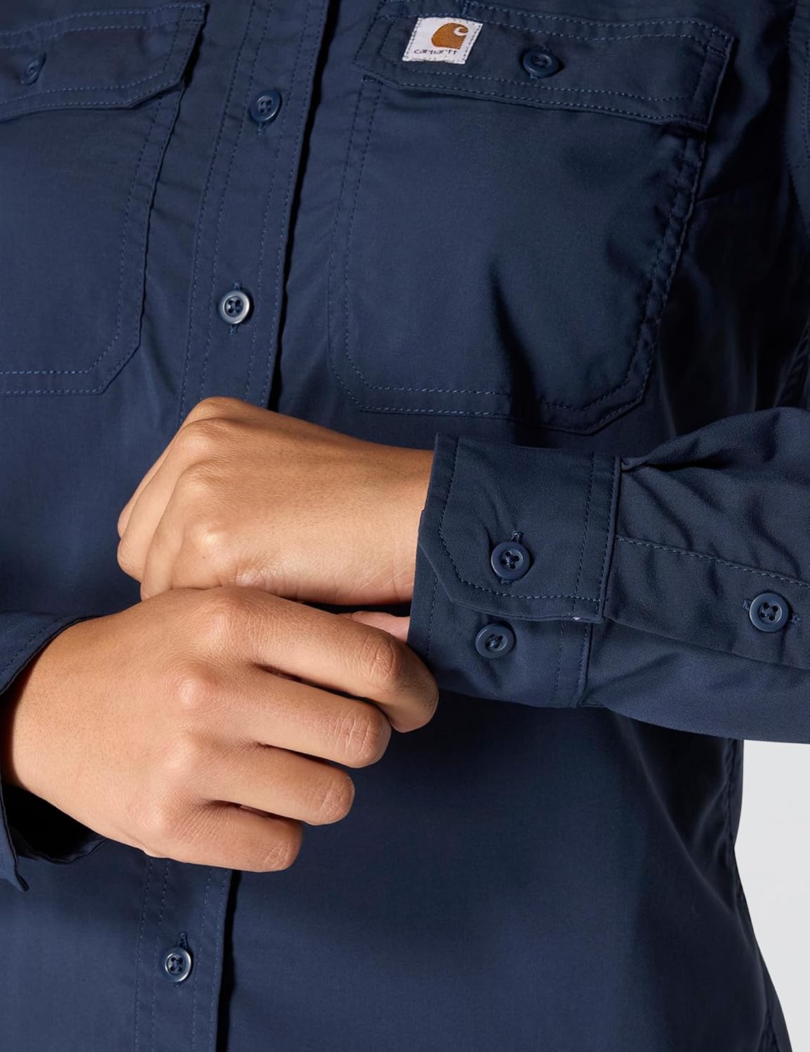 Carhartt Women's Force Relaxed Fit Lightweight Long- Sleeve Shirt - Image 6