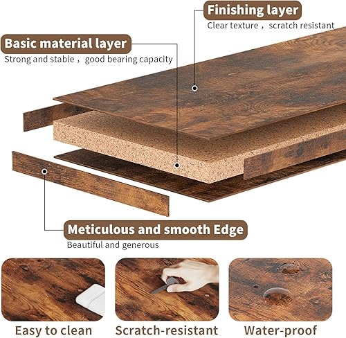 Miniatura 7 de ALISENED Mesita de noche de 3 niveles con ruedas estantería pequeña de madera y estantería mesita de noche de granja con estante de almacenamiento