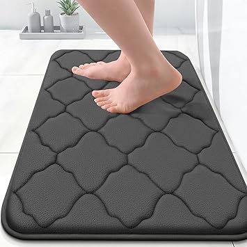 OLANLY Memory Foam Bath Mat Rug, Ultra Soft Non Slip and Absorbent Bathroom Rug, Machine Wash Dry...