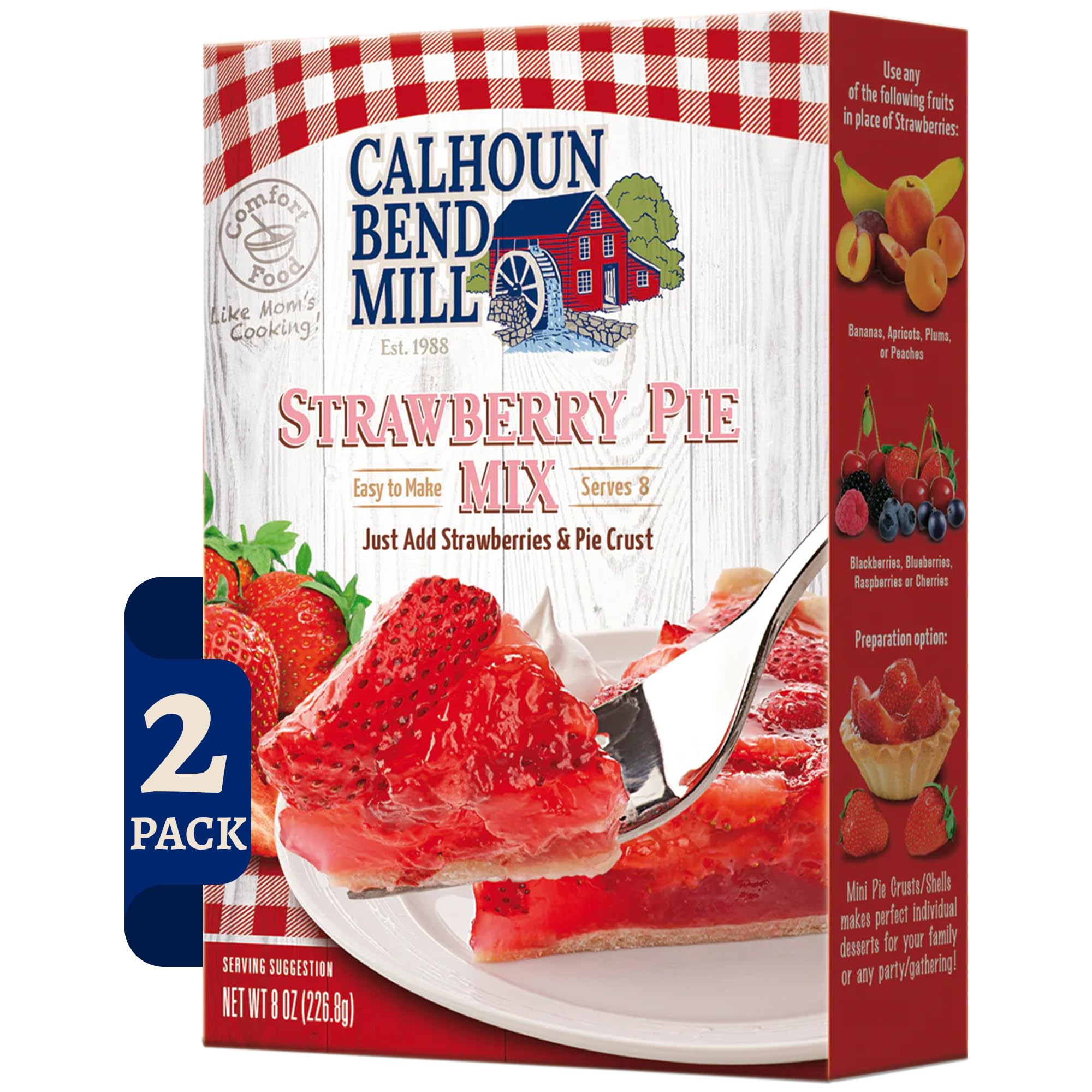 Amazon.com : Calhoun Bend Mill Strawberry Pie Mix | Easy and