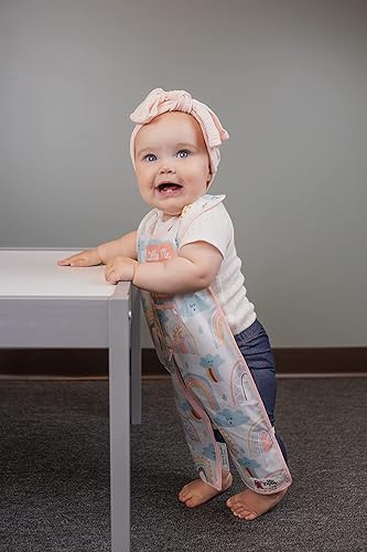 Miniatura 2 de Moore of Rachel's New Mr. Zippy - Baberos impermeables de cuerpo completo con bonitos diseños para bebés de 6 a 36 meses, Multi Rose Rainbowlmbd,