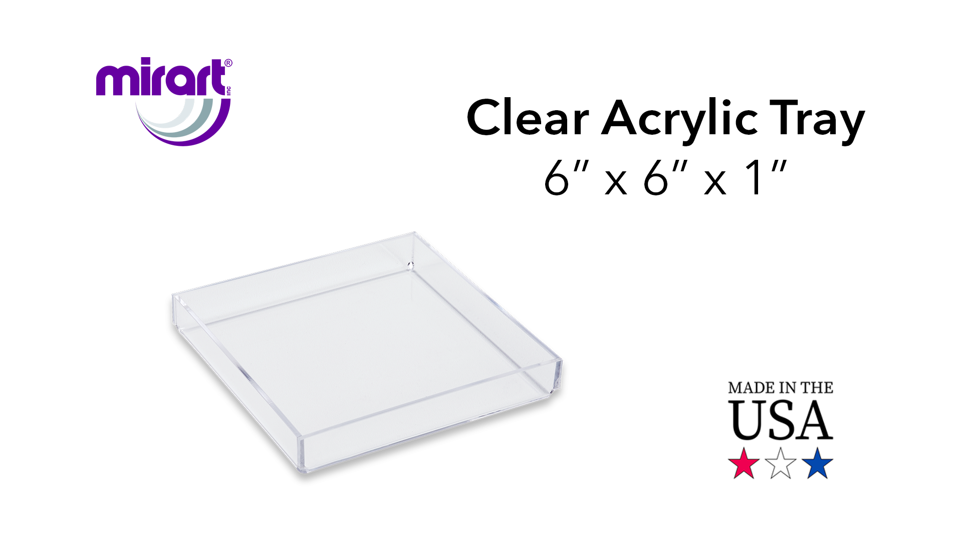 Amazon.com: Clear Acrylic Organizer Tray, 6 x 6 Low-Profile