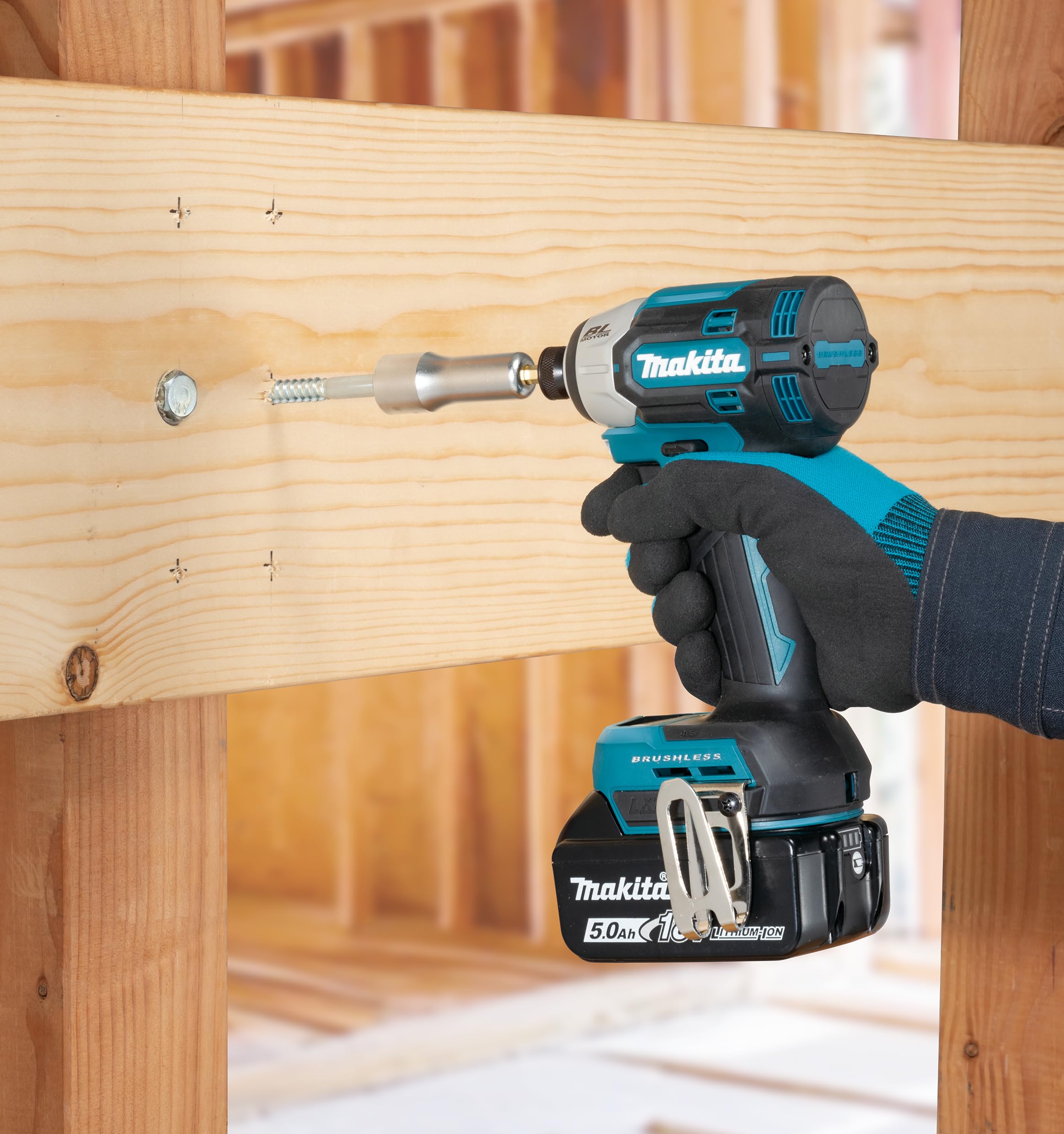 Makita Avvitatore a percussione a batteria DTD201Z, 18 V (senza batteria, senza caricatore)