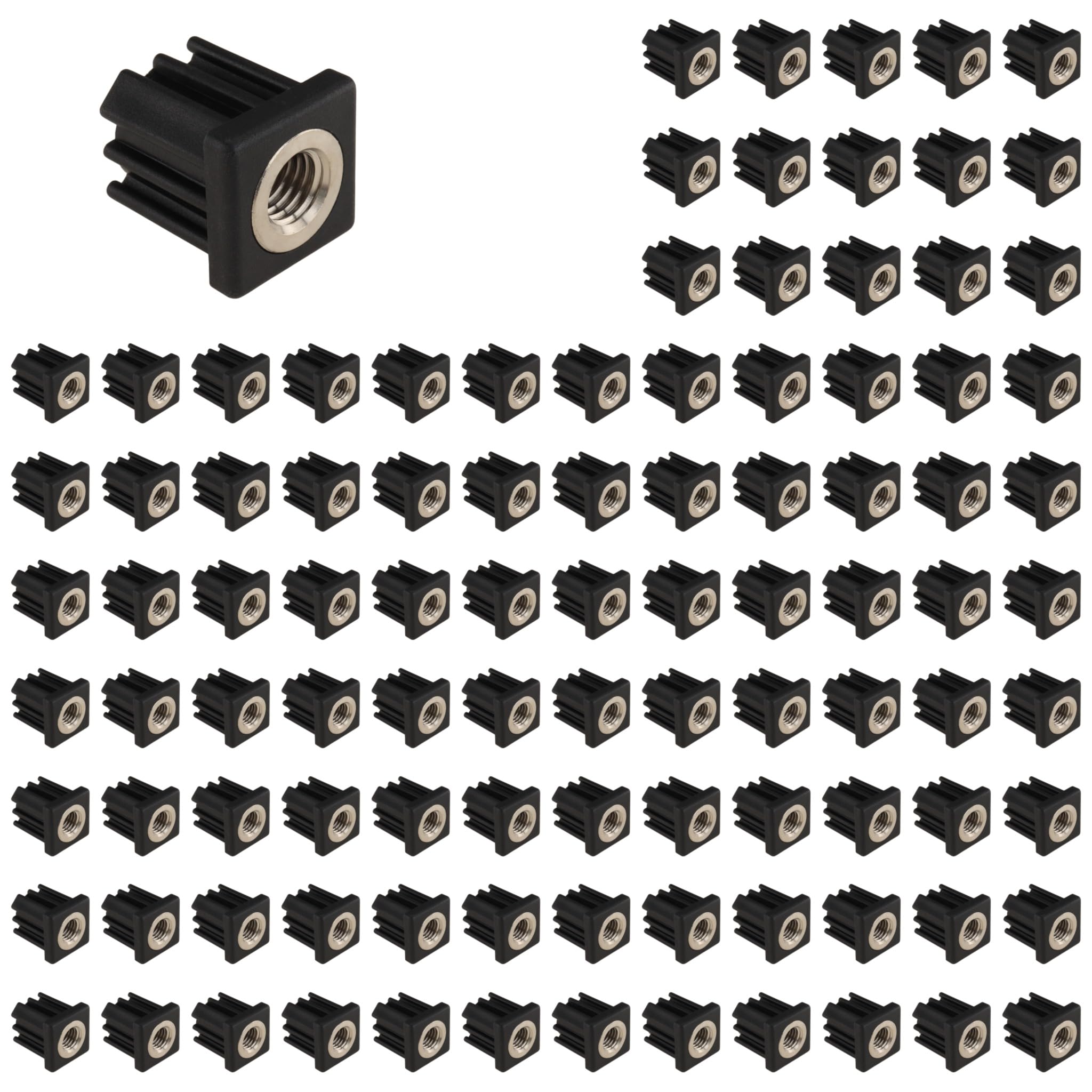 100 tapones roscados M14, 30 x 30 x 1,5, plástico PA reforzado con