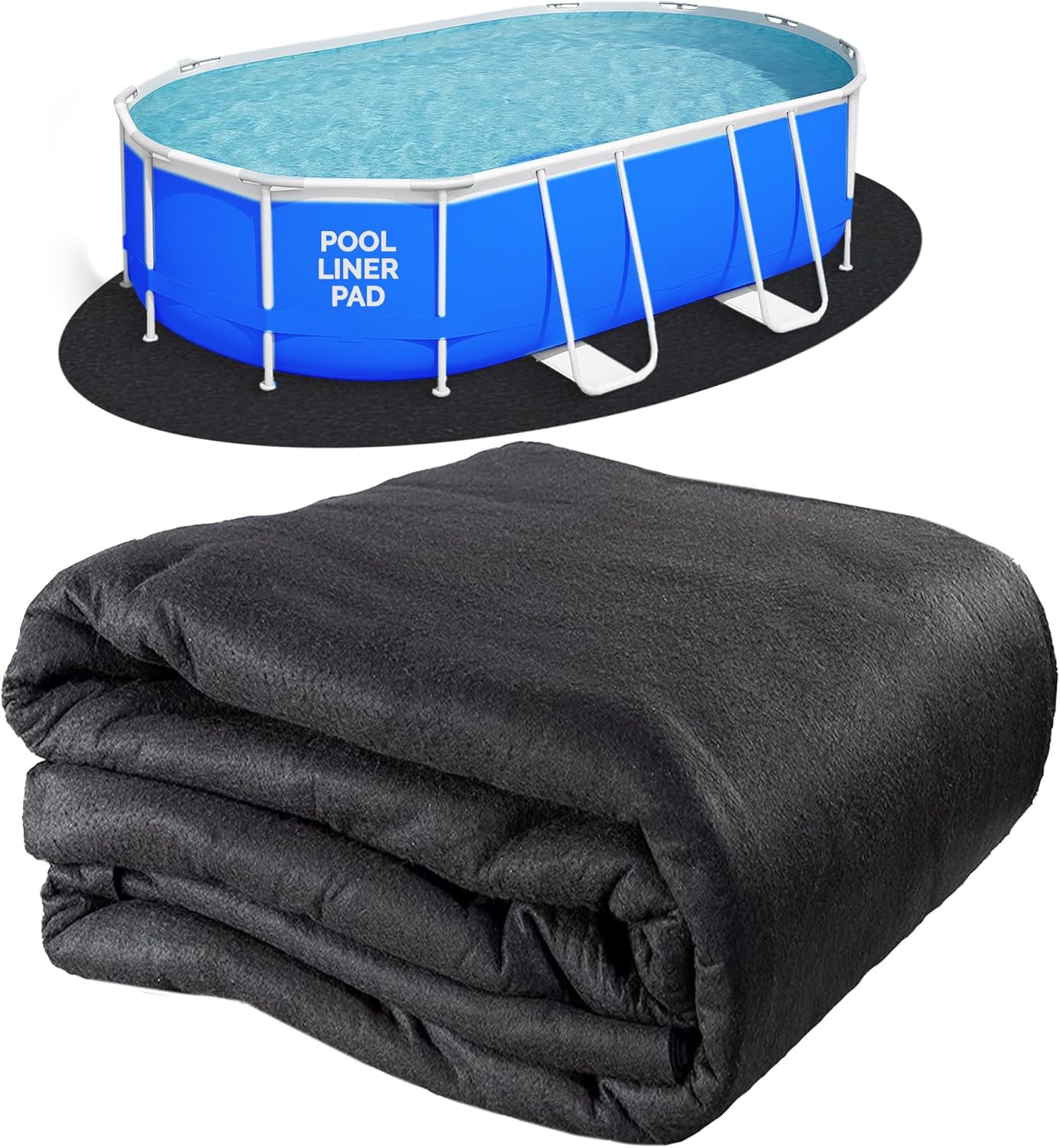 Swimline HYDROTOOLS Liner Pad Protection Mat for Above Ground Pools, Oval, 12ft x 24ft