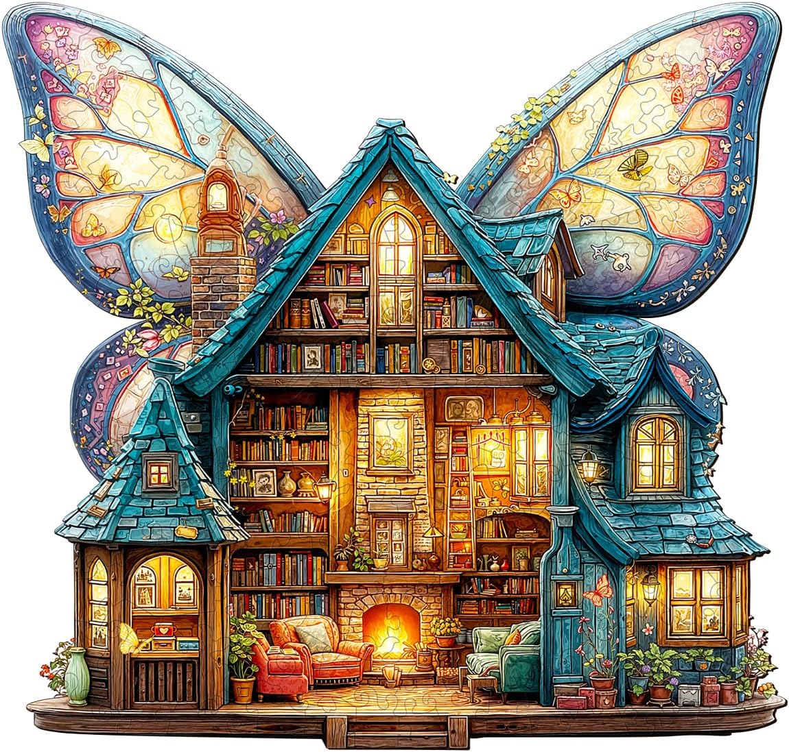 Jigfoxy Wooden Puzzle for Adults, Dinosaurs Jigsaw Puzzles for Adult, Unique Animal Shape Wood Cut Puzzles, Christmas Thanksgiving Gifts for Friends Family (M-11.4 * 11in-165pcs)