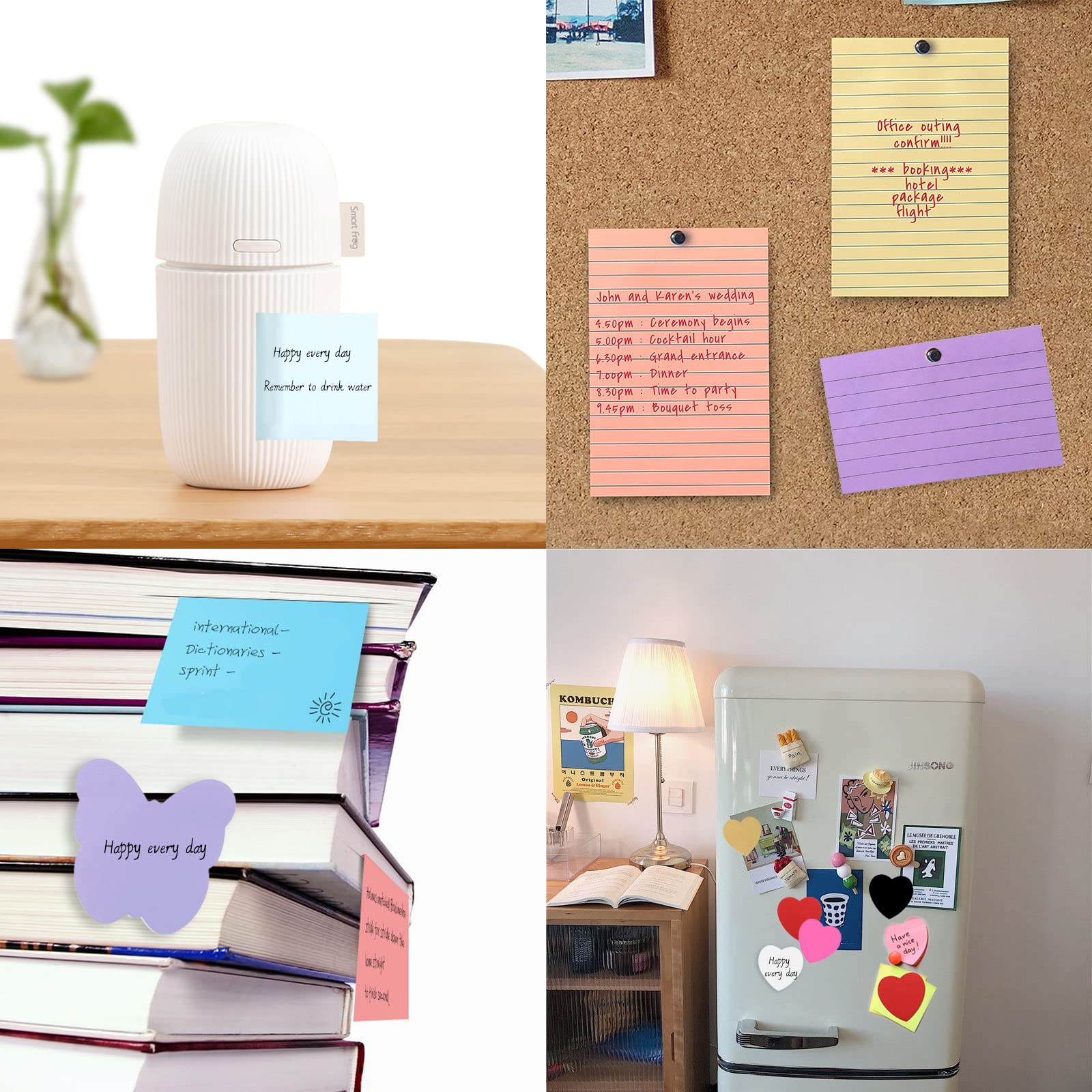 Flower Shape Sticky Notes - 8 Colours, 560 Sheets/pad, 70 x 70 mm Removable Self Sticky Notes for Office Home, School & Meetings - Image 3