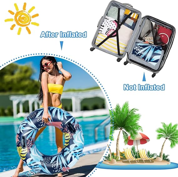 Inflatable Swimming Ring Adults- Inflatable Swim with Handle, Durable Rubber Ring for Swimming Ring, Inflatable Pool Floats Ring, Summer Beach Swimming Pool Tubes Party Toys Pool Hammock Water Sports