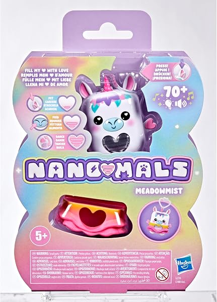 Hasbro Nano-mals, Meadowmist l'unicorno, cucciolo elettronico antistress - 2