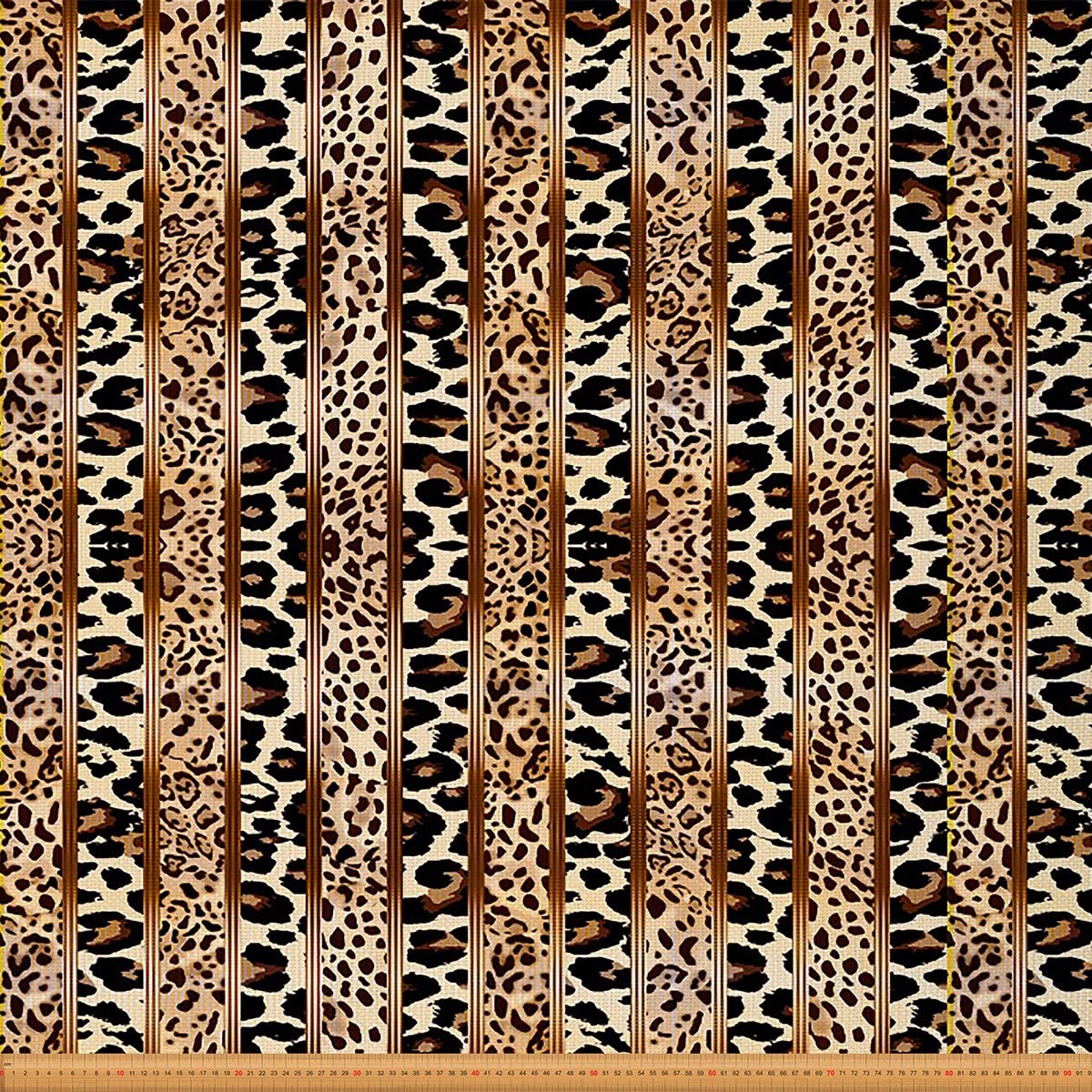 Leopard Print Upholstery Fabric Stripe Safari Cheetah Print Fabric by The Yard Wild Animal Theme Decorative Fabric for Upholstery and Home DIY Projects Outdoor Fabric 10 Yards,(L920*W150cm) Brown — image 1